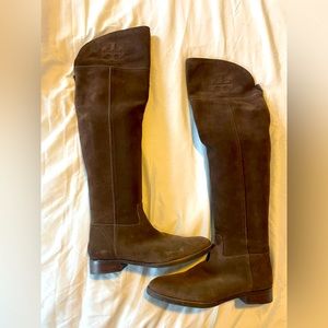 Tory Burch Brown Suede over the knee riding boots Size 9